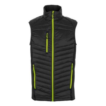 NAVIGATE HYBRID BODYWARMER Black/Lime Green L