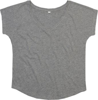 Mantis | Dámské tričko "Loose Fit" s výstřihem do V heather grey melange S