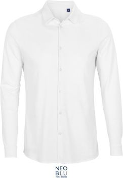 NEOBLU | Piqué košile s dlouhým rukávem optic white L