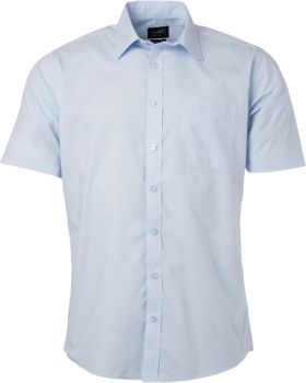 James & Nicholson | Popelínová košile s krátkým rukávem light blue M