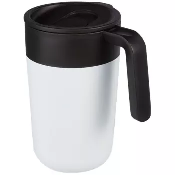 400ml dvoustěnný recyklovaný hrnek  Nordia bílá