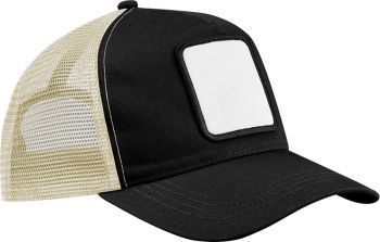 Beechfield | 5 Panelová trucker kšiltovka s nášivkou black/stone onesize