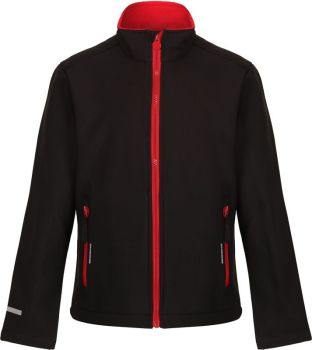 Regatta | Dětská dvouvrstvá softshellová bunda "Ablaze" black/classic red 11-12