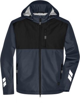 James & Nicholson | Pracovní hardshellová polstrovaná bunda carbon/black L