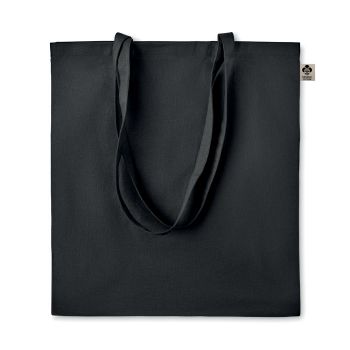 ZIMDE COLOUR Nákupní taška z bio bavlny black