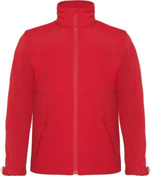 B&C | Dětská 3-vrstvá softshellová bunda red 5-6