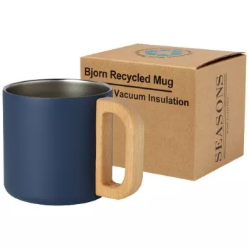 Bjorn 360ml RCS certifikovaný hrnek z recyklované nerezové oceli s měděnou vakuovou izolací tmavě modrá