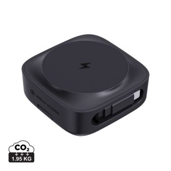 Urban Vitamin Goleta 2v1 15W magnetická bezdrôtová nabíjačka čierna