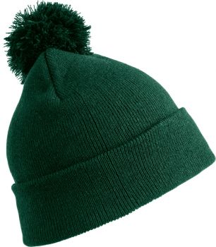 Result Winter Essentials | Dětská pletená čepice s bambulí bottle green onesize