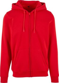 Build your Brand | Mikina s kapucí z těžké bavlny city red XL