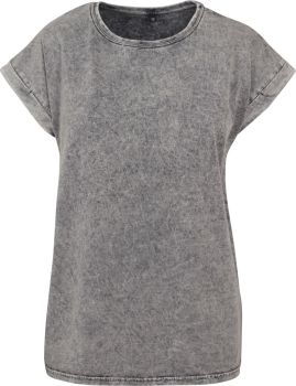 Build your Brand | Dámské tričko "Acid Wash" grey black M
