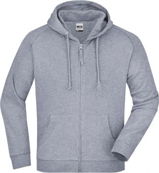James & Nicholson | Mikina s kapucí grey heather XL