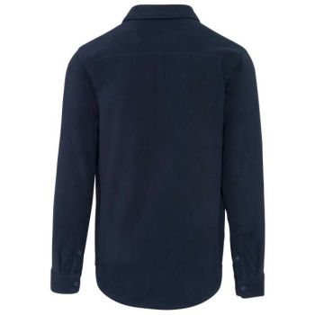 SHERPA-LINED FLEECE OVERSHIRT Navy/Storm Grey L