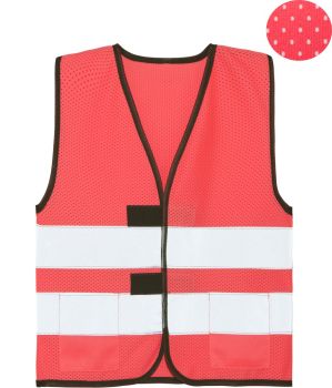 Korntex | Dětská síťovaná bezpečnostní vesta neon pink XS