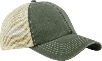 Beechfield | 6 panelová kšiltovka Vintage Trucker vintage olive/stone onesize