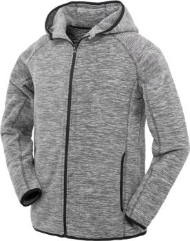 Spiro | Pánská mikrofleecová mikina s kapucí grey/black XL