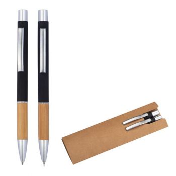Písacia sada guľôčkové pero a ceruzka s úchopovou Čierna