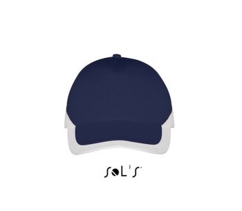 SOL'S BOOSTER - 5 PANEL CONTRASTED CAP French Navy/White U