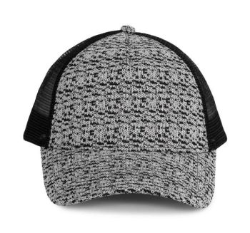 TRUCKER CAP - 5 PANELS White&amp;Black Heather/Black U