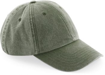 Beechfield | 6 panelová nízkoprofilová kšiltovka "Vintage" vintage olive onesize