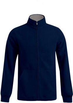 Promodoro | Pánská dvojitá fleecová bunda navy/light grey M