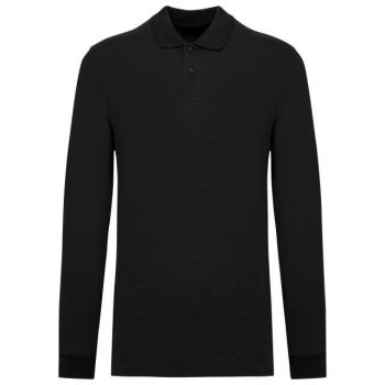 MEN’S ORGANIC 180 PIQUÉ POLO SHIRT LONG SLEEVES Black L