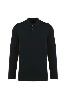 MEN'S LONG-SLEEVED SUPIMA® POLO SHIRT Black L