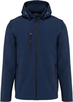 Kariban | Unisex 3-vrstvá softshellová bunda s kapucí navy XL