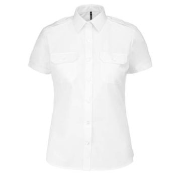 LADIES’ SHORT-SLEEVED PILOT SHIRT White M