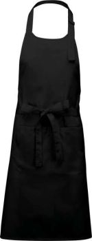 POLYCOTTON APRON HIGH-TEMPERATURE WASHABLE Black U