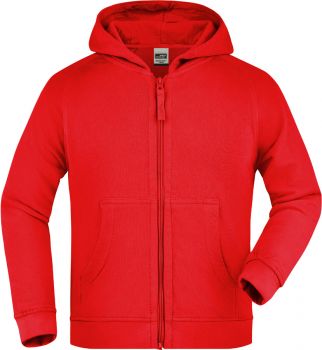 James & Nicholson | Dětská bunda s kapucí red XXL