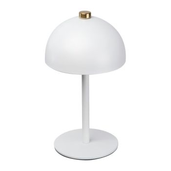 Stolná lampa z nerezovej ocele biela