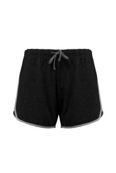 LADIES' SPORTS SHORTS Black/Grey Heather M