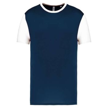 ADULTS' BICOLOUR SHORT-SLEEVED T-SHIRT Sporty Navy/White L