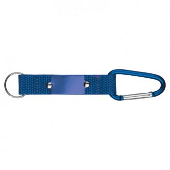 Textilná klúčenka s karabínkou Blue
