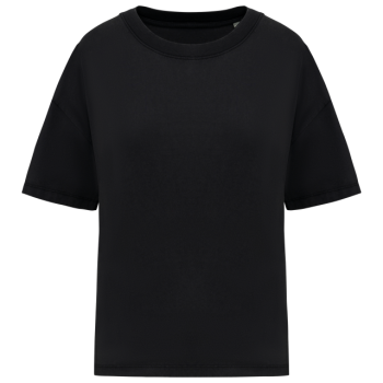 LADIES’ OVERSIZE WASHED EFFECT T-SHIRT Washed Black S/M