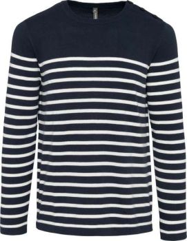 MEN'S SAILOR JUMPER Striped Navy/Off White L