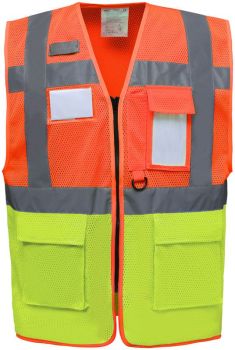 Yoko | Hi-Vis síťovaná bezpečnostní vesta hi vis orange/hi vis yellow 3XL