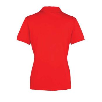 LADIES’ COOLCHECKER® PIQUE POLO Strawberry Red M