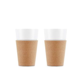 BISTRO 600. Sada 2 hrnčekov z kvalitného porcelánu 600 ml Prírodná