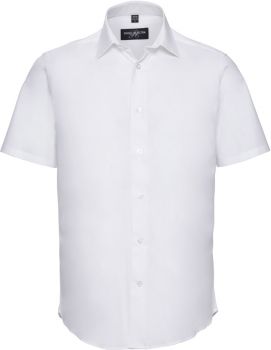 Russell | Elastická košile s krátkým rukávem white L