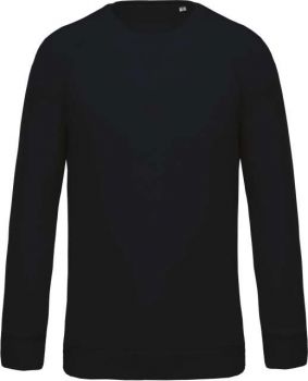 MEN'S ORGANIC COTTON CREW NECK RAGLAN SLEEVE SWEATSHIRT Navy L