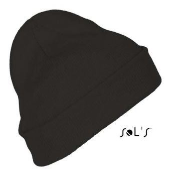 SOL'S PITTSBURGH - SOLID-COLOUR BEANIE WITH CUFFED DESIGN Black U