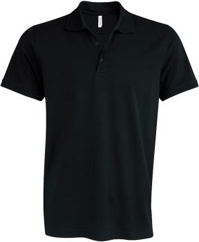 Kariban | Pánské elastické piqué polo black L