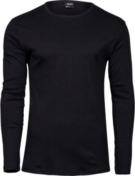 Tee Jays | Pánské tričko Interlock s dlouhým rukávem black L