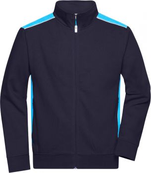 James & Nicholson | Pánská pracovní mikina - Color navy/turquoise L