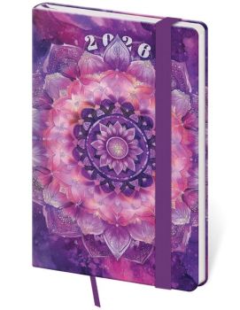 Vreckový diár Vario Mandala s gumičkou
