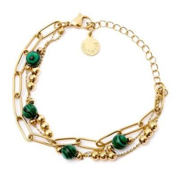 Náramok Andrea Gold/ Green